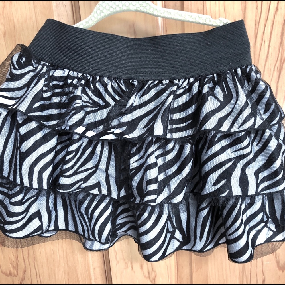 IZ Byer Girls Black Skirt w/Lace on Each Layer